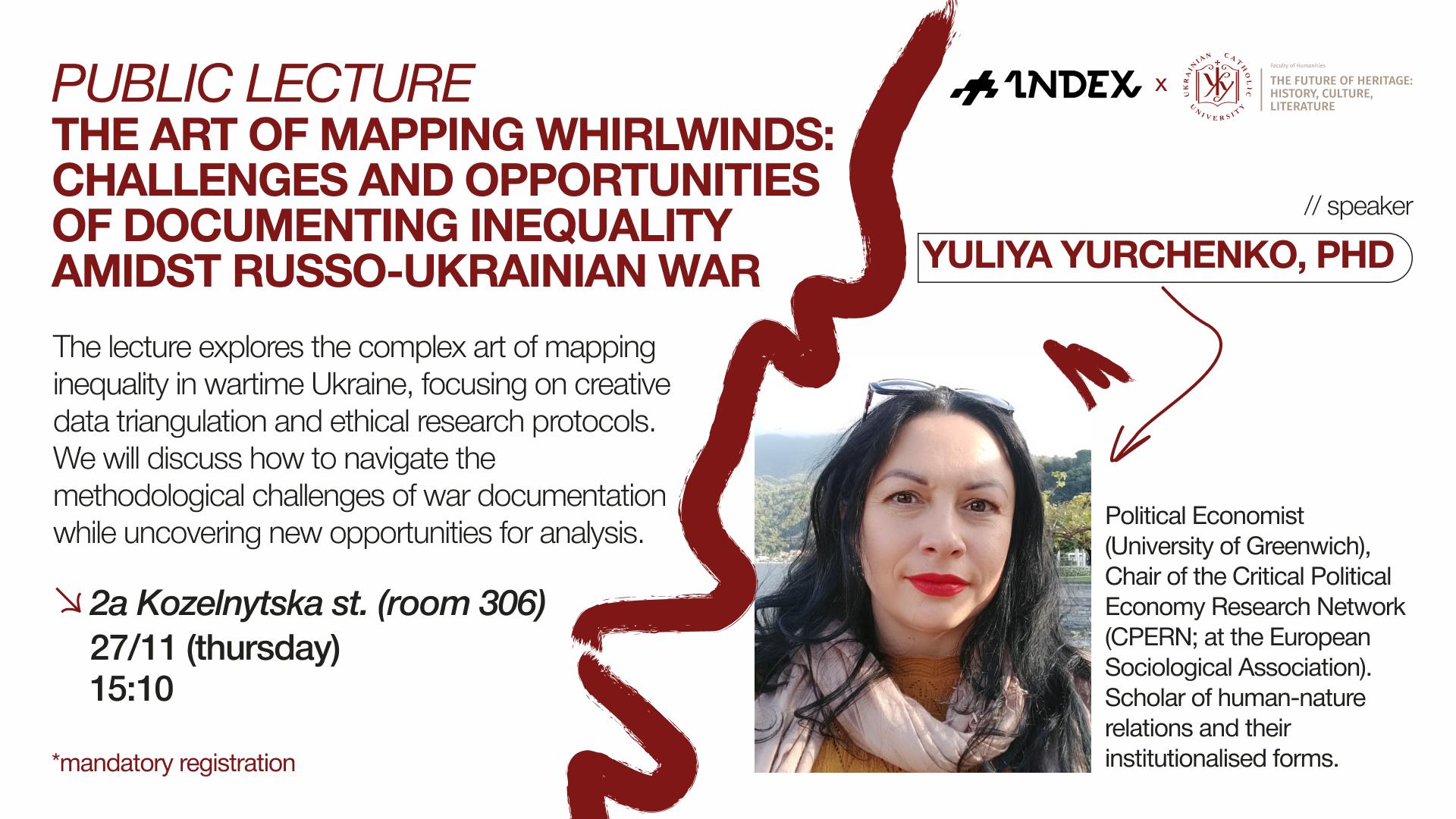 Лекція др. Юлії Юрченко про виклики та можливості документування нерівності під час російсько-української війни
